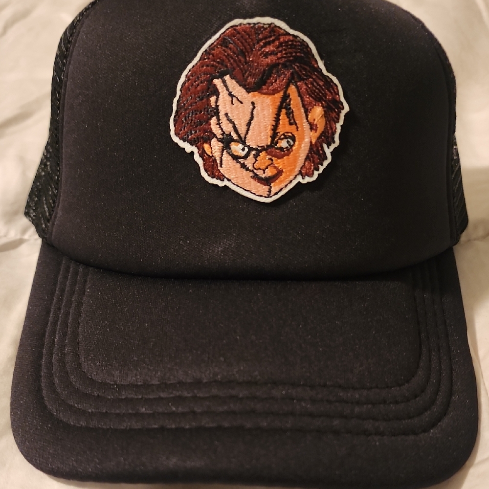 Black Trucker Hat With Chucky